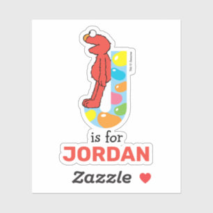 Adesivo Elmo Alphabet   J Jelly Bean