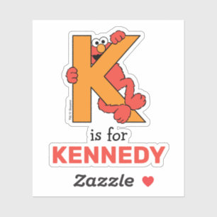 Adesivo Elmo Alphabet K Laranja