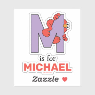 Adesivo Elmo Alphabet   M Roxo