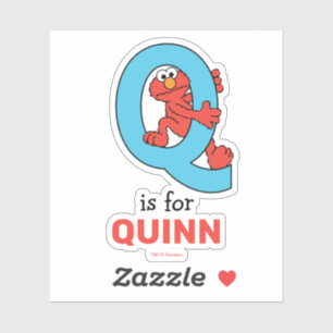 Adesivo Elmo Alphabet   Q Azul