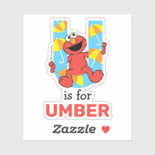 Adesivo Elmo Alphabet   U Guarda-chuva