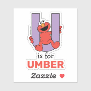 Adesivo Elmo Alphabet   U Roxo