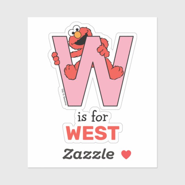 Adesivo Elmo Alphabet | W Rosa (Folha)