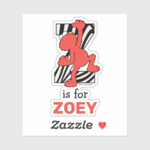 Adesivo Elmo Alphabet   Z Zebra