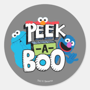 Adesivo Elmo, Cookie e Grover Peek-a-Boo