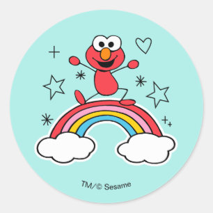 Adesivo Elmo Rainbow Doodley Graphic