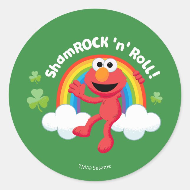 Adesivo Elmo | Shamrock 'n' Roll Rainbow (Frente)