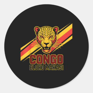 Adesivo Eloko Makasi Leopard Dr Congo Meninos Férias Engra