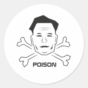 Adesivo Elon Poison, Anti-Elon Musk