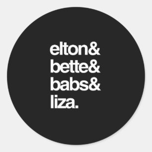 Adesivo Elton Bette Babs e Liza