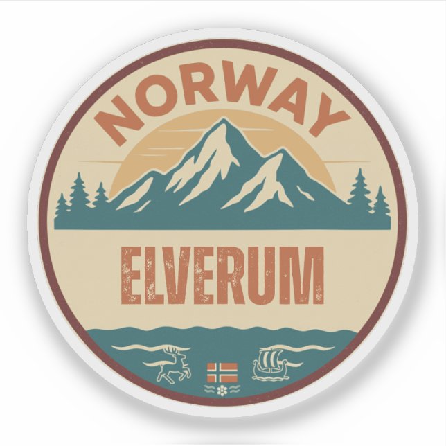 Adesivo Elverum, Norge Noruega (Frente)