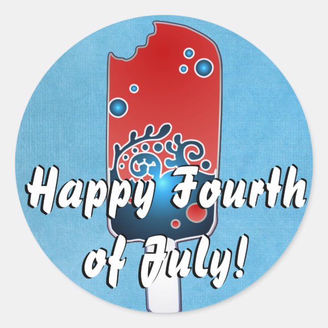 Adesivo Em 4 de julho, Popsicle Stickers (Frente)