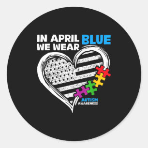 Adesivo Em abril usamos a bandeira azul de conscientização