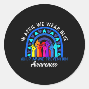 Adesivo Em abril, Vestimos a Prevenção do Abuso de Criança