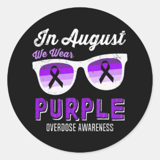 Adesivo Em agosto Vestimos Awarenes de Sobredosagem com Pu