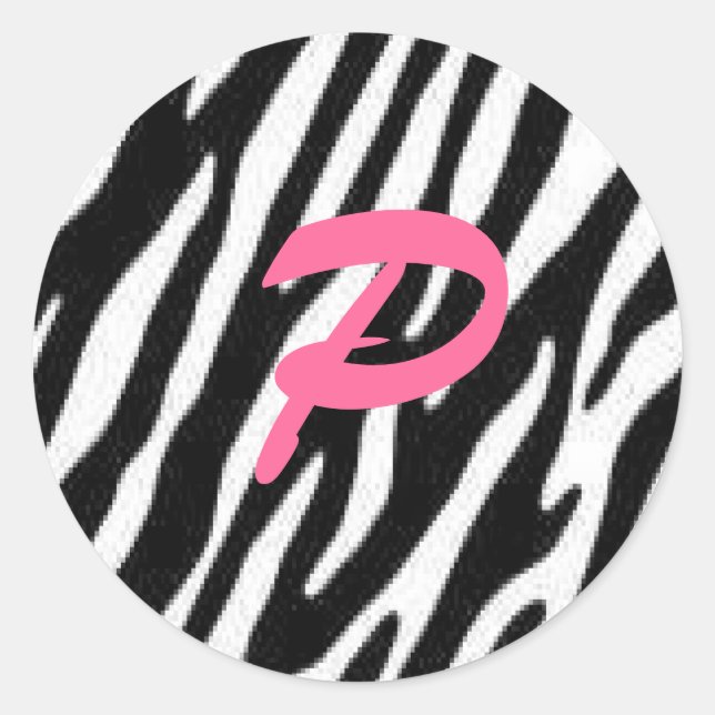 Adesivo em alfabeto impresso em animais (Frente)