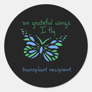 Adesivo Em Asas Graciosas Eu Voo E Borboleta Um Transplant