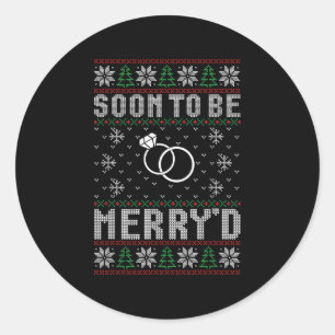 Adesivo Em Breve Casar-Se Com Merryd Christmas Node Groom 