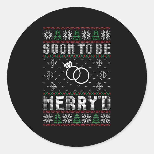 Adesivo Em Breve Casar-Se Com Merryd Christmas Node Groom  (Frente)