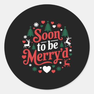Adesivo Em breve, será Feliz o Casal de Natal engajado Mat