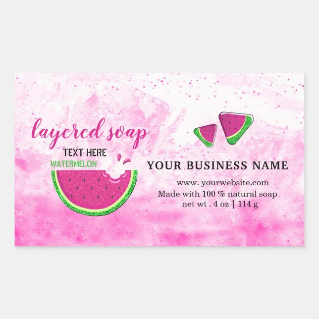 Adesivo em camadas de sabão de melancia fina (Frente)