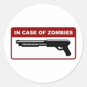Adesivo Em caso dos zombis