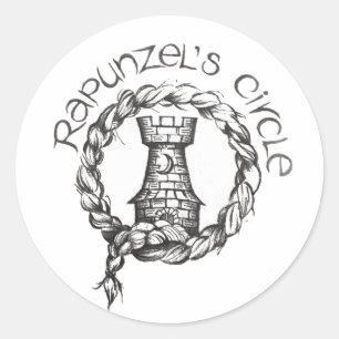 Adesivo em Círculo do Rapunzel