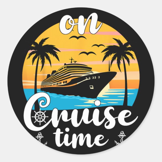 Adesivo Em Cruise Time Beach Summer Vacching Fami (Frente)