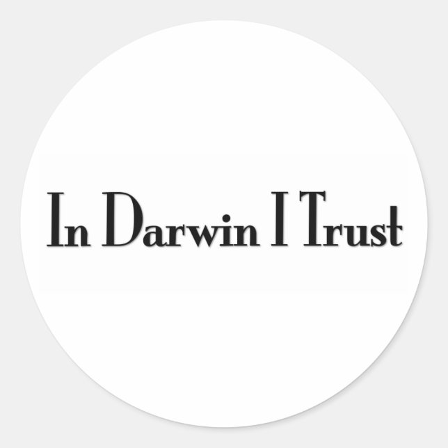 Adesivo Em Darwin I Trust (Frente)