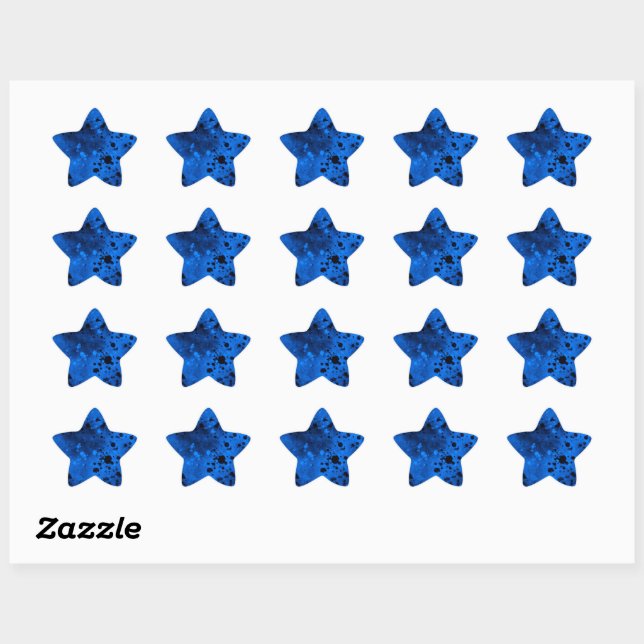 Adesivo em estrela com pintura azul retrorreflecto (Folha)