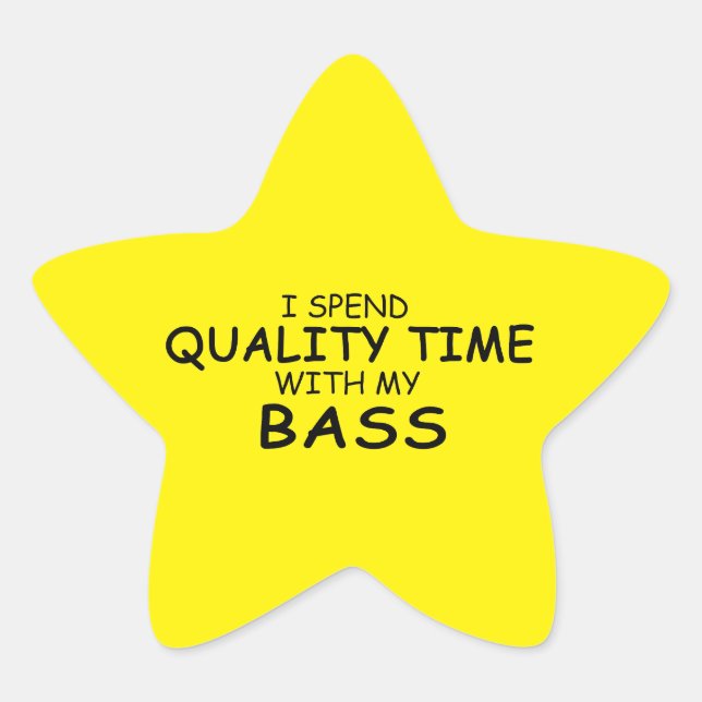 Adesivo em estrela do Bass Time de Qualidade (Frente)