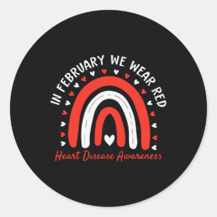 Adesivo Em fevereiro Vestimos o Red Rainbow - Doença Cardí