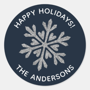 Adesivo em flocos de neve do inverno