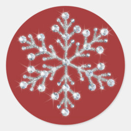 Adesivo em flocos de neve do inverno