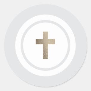 Adesivo em folha de alumínio simples em cruz doura