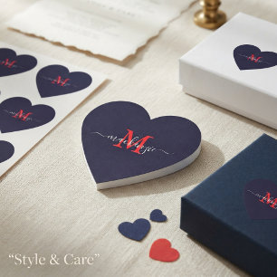 Adesivo em Forma de Coração Personalizado com Nome