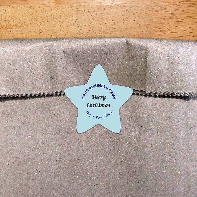 Adesivo em forma de estrela de Natal Azul Claro (Criador carregado)