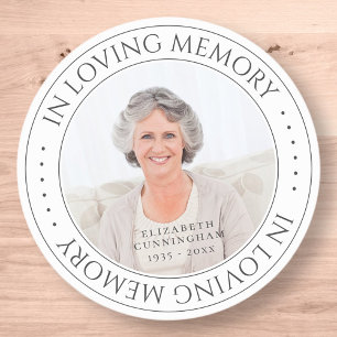 Adesivo Em Loving Memory Memorial Foto Elegante Simples