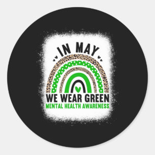Adesivo Em maio Vestimos Verde - Rainbow Mental Health Awa