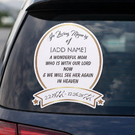 Adesivo Em Memória Afetuosa da Mamãe [ADICIONE NOME] Adesi