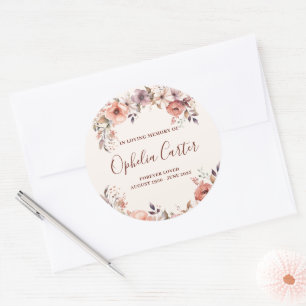 Adesivo Em Memória Amorosa Aquarela Floral Nome Personaliz