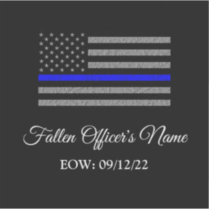 ADESIVO EM MEMÓRIA DE FALLEN OFFICER THIN BLUE LINE VINILO