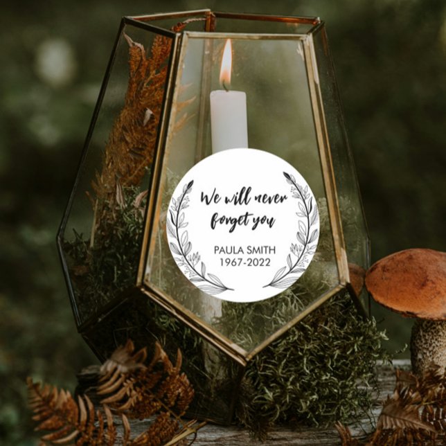 Adesivo Em Memória De. Nunca vamos esquecer você (Criador carregado)