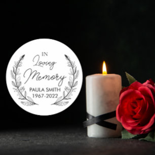 Adesivo Em Memória De Presente Funeral favor memorial amor