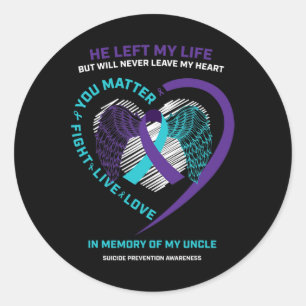 Adesivo Em Memória Do Meu Amado Tio Prevenção Suicida Aw