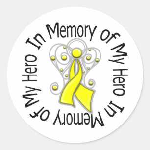 Adesivo Em memória do meu herói Sarcoma Angel Wings