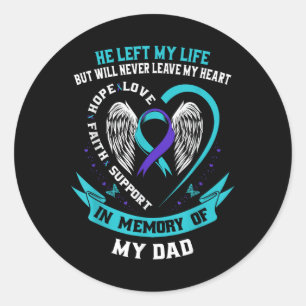 Adesivo Em memória do meu pai Perda do pai Conscientização