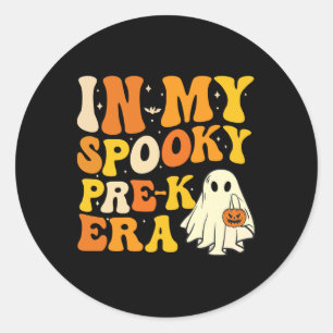 Adesivo Em Meu Dia de as Bruxas engraçado "Pré-k Teacher E