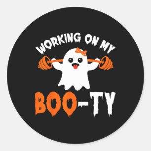 Adesivo Em Minha Booty Gym Booty Boo-tee Ghost Pun Men Wom