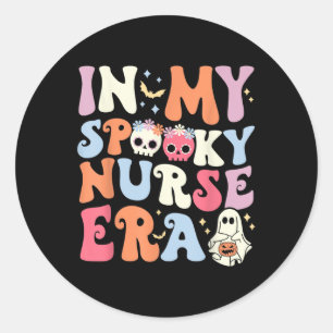 Adesivo Em Minha Enfermeira Spooky Era Halloween Groovy Nu